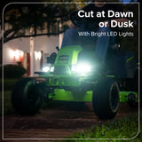 60V 42" Cordless Battery CrossoverT Riding Lawn Mower, (4) 8.0 Ah Batteries and 600W Wall Charger