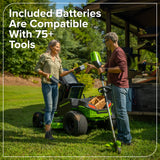 60V 42" Cordless Battery CrossoverT Riding Lawn Mower, (4) 8.0 Ah Batteries and 600W Wall Charger