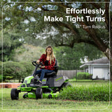 60V 42" Cordless Battery CrossoverT Riding Lawn Mower, (4) 8.0 Ah Batteries and 600W Wall Charger