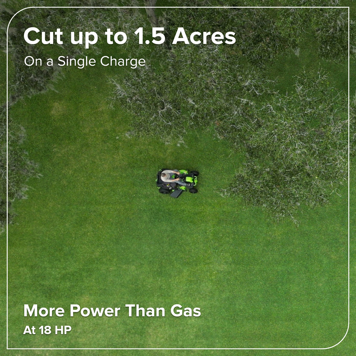 60V 42" Cordless Battery CrossoverT Riding Lawn Mower, (4) 8.0 Ah Batteries and 600W Wall Charger