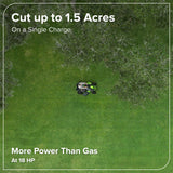 60V 42" Cordless Battery CrossoverT Riding Lawn Mower, (4) 8.0 Ah Batteries and 600W Wall Charger