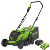 24V 13" Cordless Battery BL Push Lawn Mower w/ 4.0Ah Battery & Charger