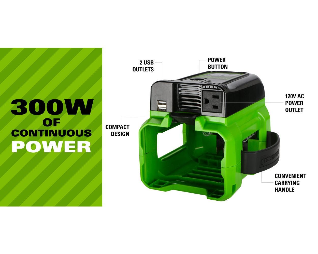 80V 300 Watt Power Inverter (Tool Only) | Greenworks Pro