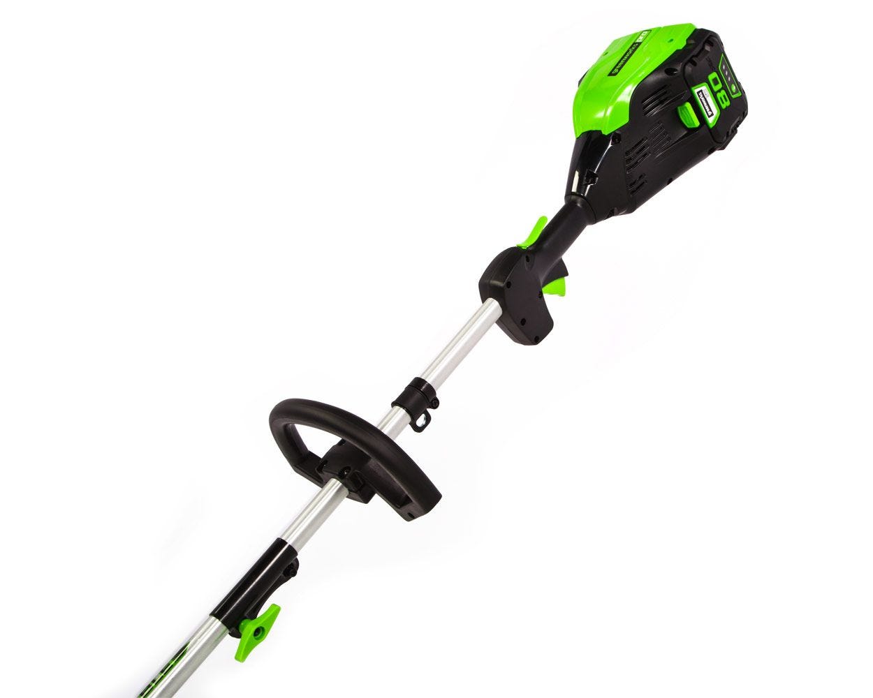 80V 16" Cordless Battery String Trimmer (Attachment Capable) & 5 Pcs Acttachment Combo Kit w/ 2.0Ah Battery & Charger