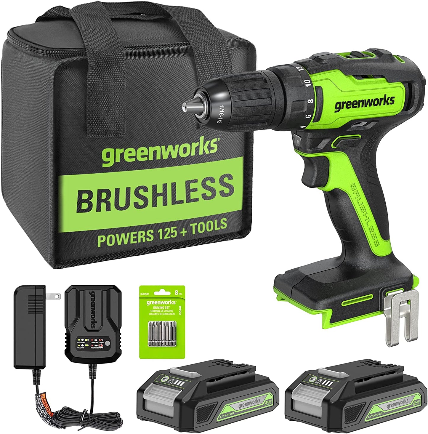 24V Drill, Impact Driver & Jig Saw 3PC Combo Kit w/ (2) Batteries & Charger
