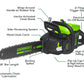 82V 18" 2.7kW Chainsaw w/ 4Ah Battery & Dual Port Charger