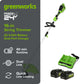 48V (24V x 2) 16" Cordless Battery String Trimmer (Attachment Capable) w/ (2) 4.0Ah USB Batteries & Dual Port Charger