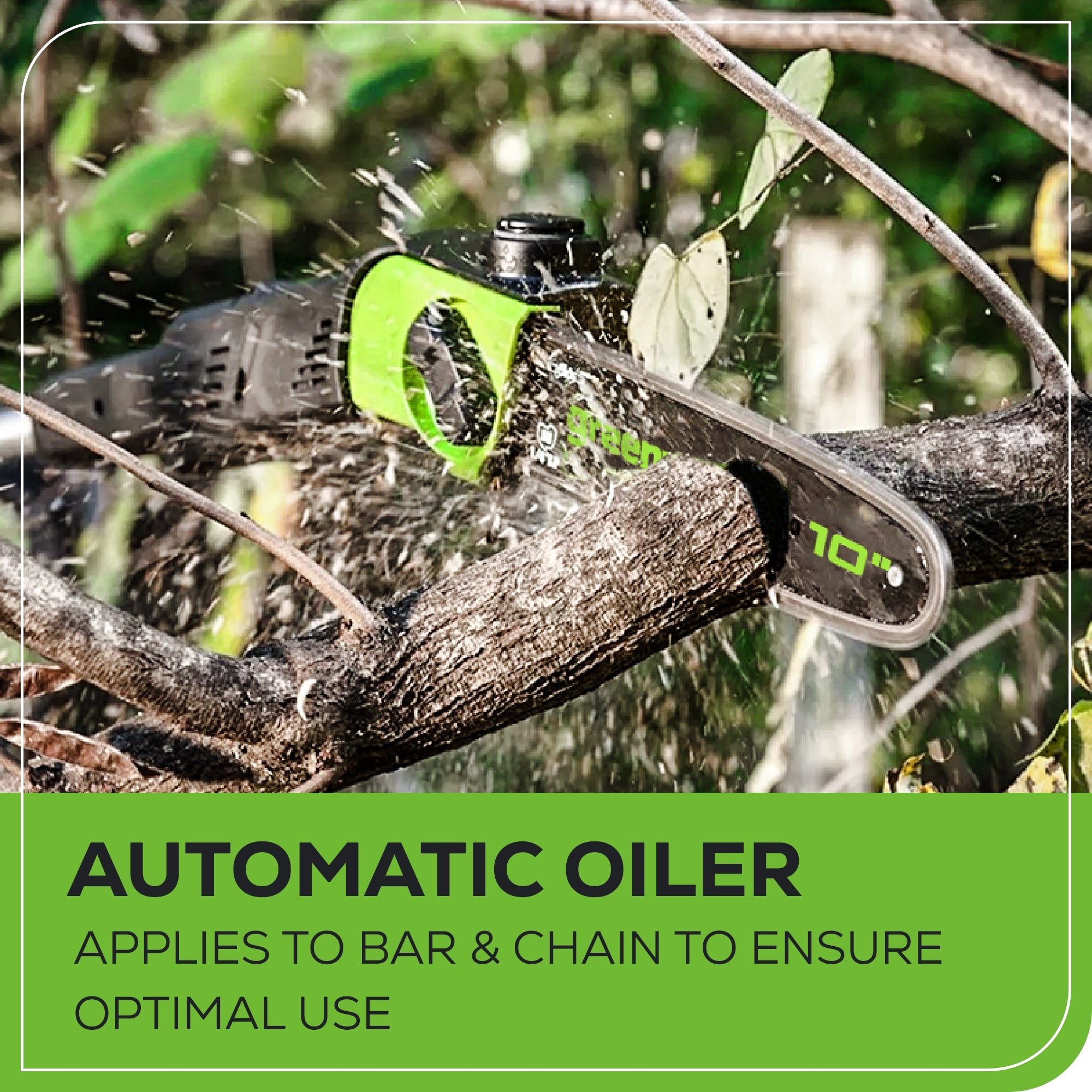 80V 10" Gen2 Cordless Battery Pole Saw w/ 2.0 Ah Battery & Rapid Charger