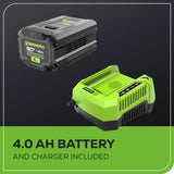 80V 21" Cordless Battery 4-in-1 Push Lawn Mower w/ 4.0Ah Battery & Charger