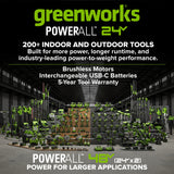24V PowerAll Brushless 4-1/2" Angle Grinder with Paint Removal Wheel & Accessories (Tool Only)