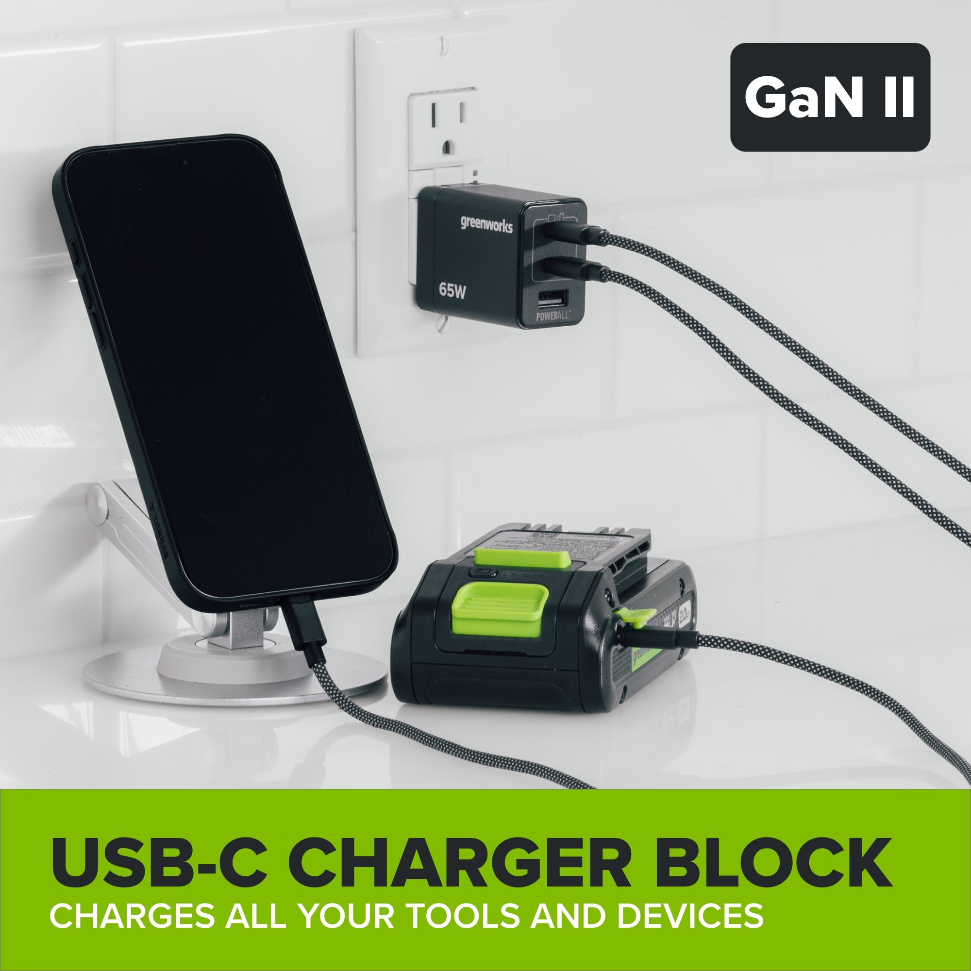 65W USB-C GaN II Charger & Cable Kit