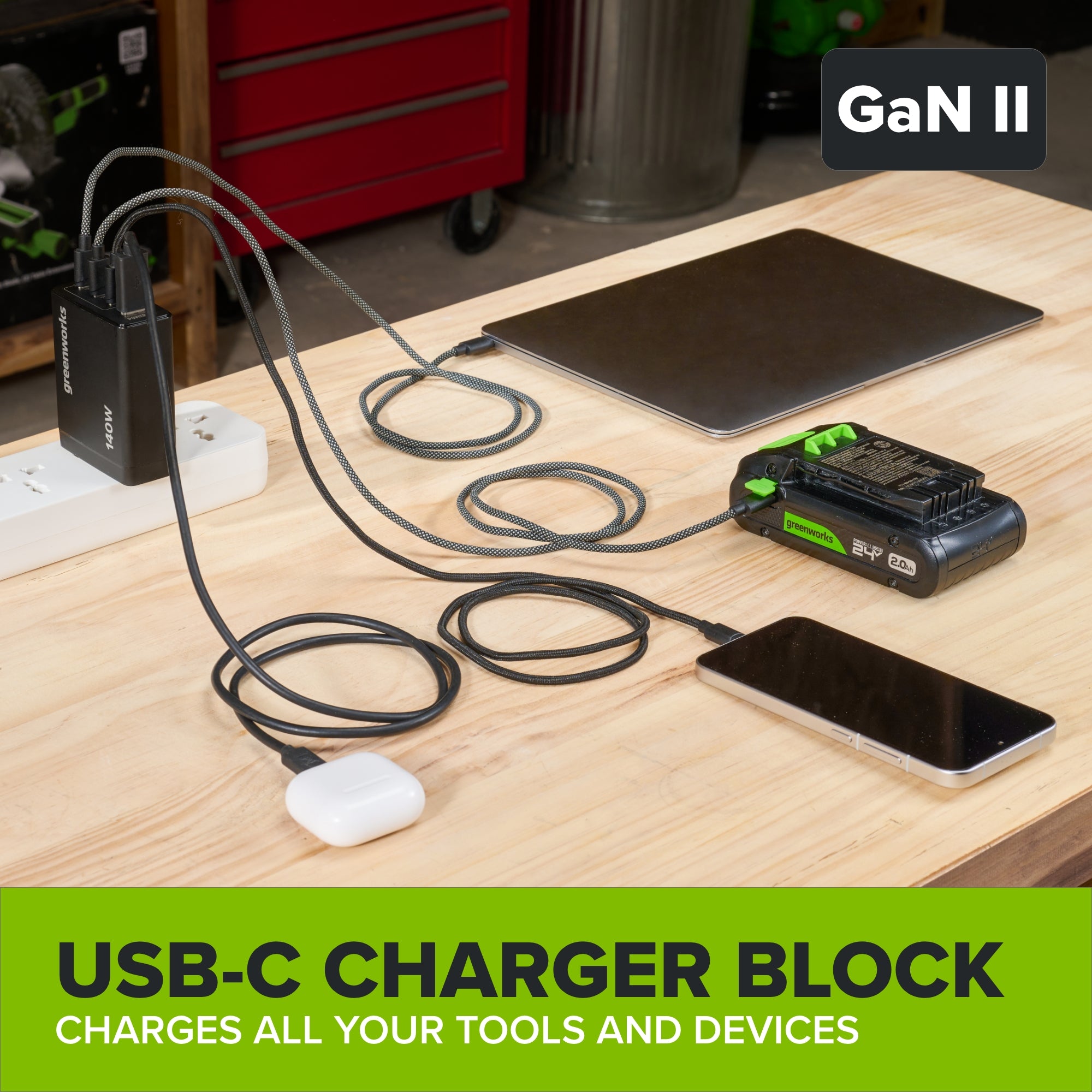 140W USB-C GaN II Charger & Cable Kit
