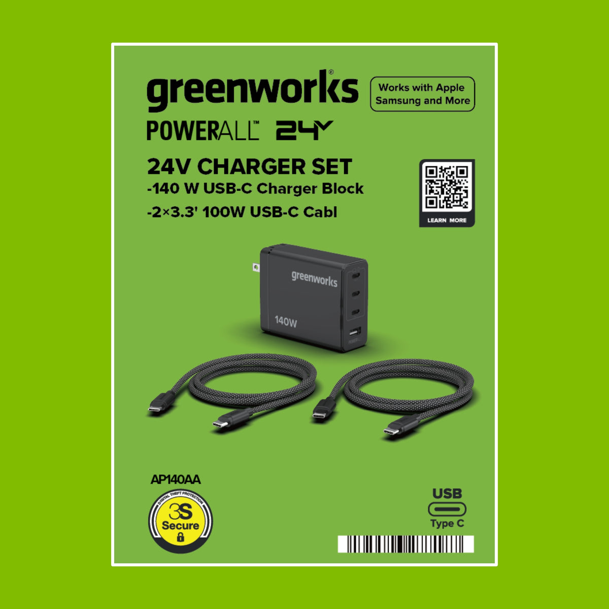 140W USB-C GaN II Charger & Cable Kit