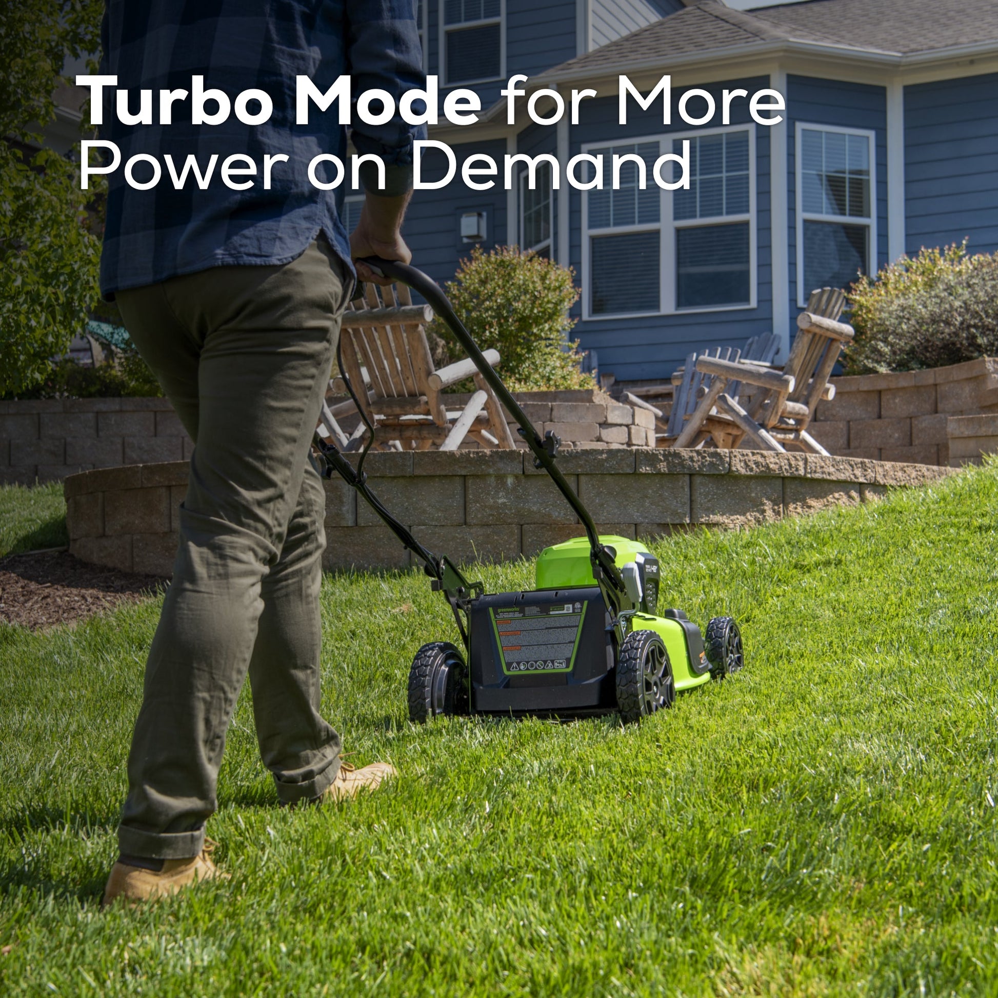 48V (24V x 2) 20" Cordless Battery Push Mower w/ Two (2) 4.0Ah USB Batteries & Dual Port Rapid Charger