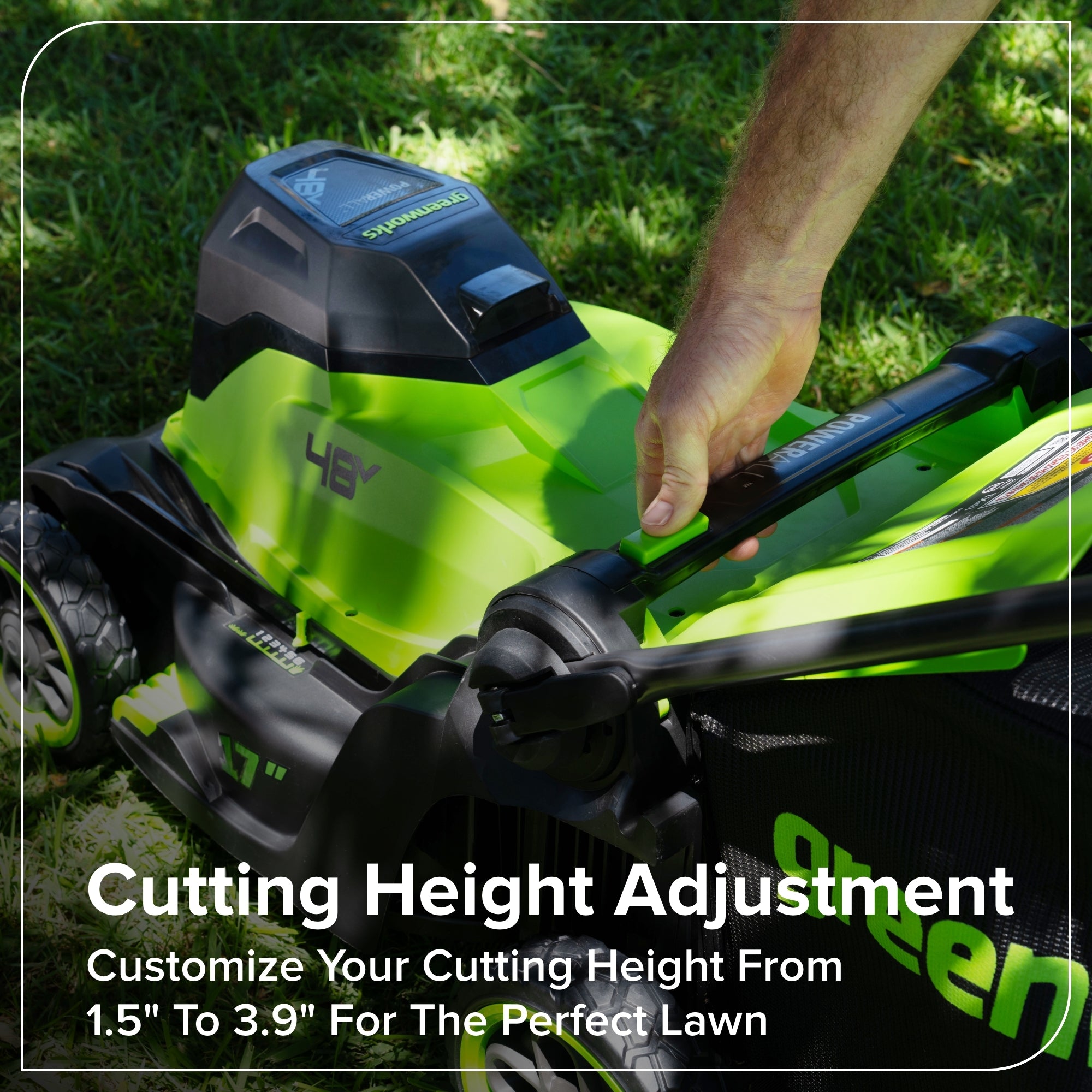 48V (24V x 2) 17" Push Cordless Lawn Mower, 270CFM Leaf Blower & 12" String Trimmer Combo Kit w/ (2) 4.0Ah Batteries, 65W Type-C Charger & (2) 3-FT Cables