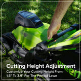 48V (24V x 2) 17" Push Cordless Lawn Mower, 270CFM Leaf Blower & 12" String Trimmer Combo Kit w/ (2) 4.0Ah Batteries, 65W Type-C Charger & (2) 3-FT Cables