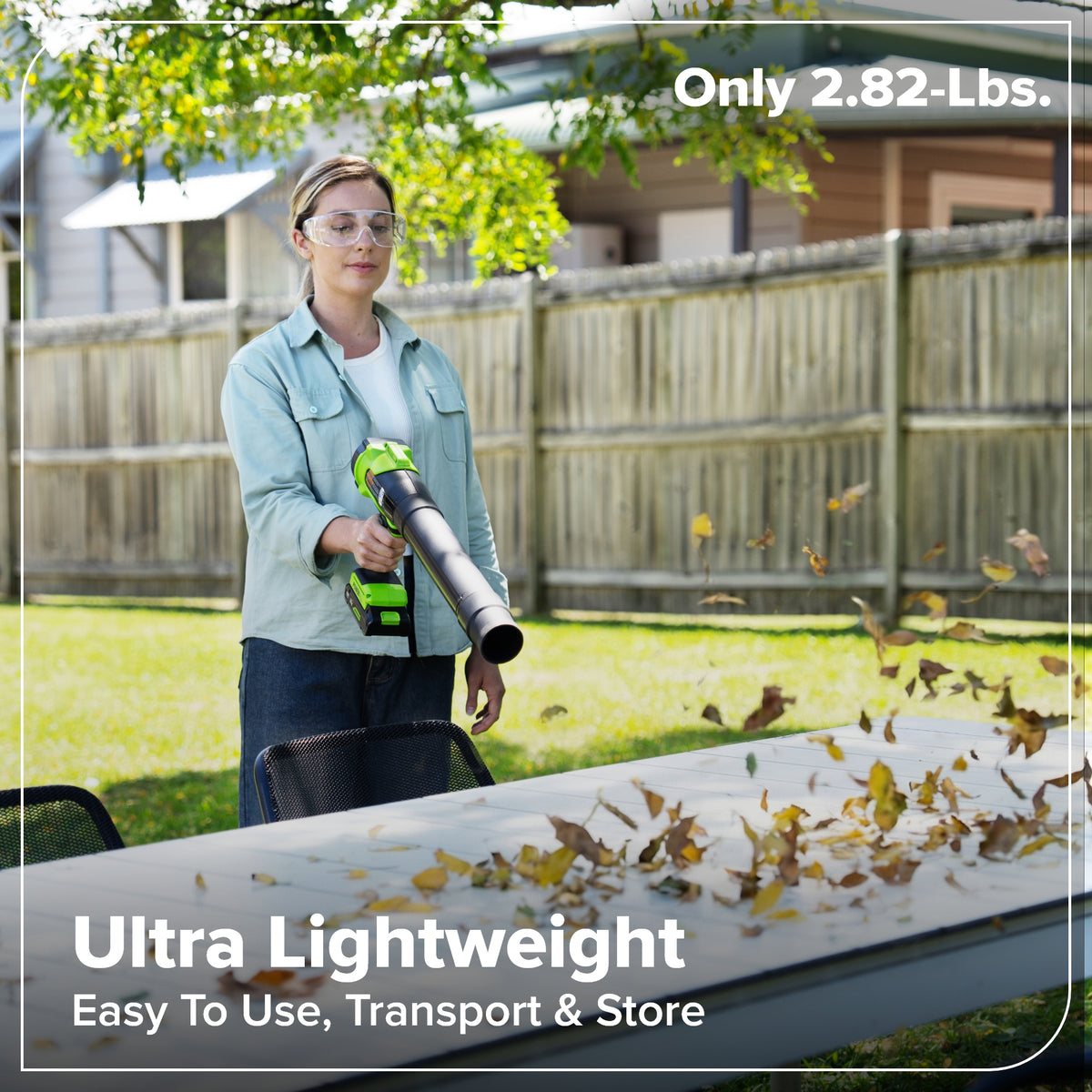 48V (24V x 2) 17" Push Cordless Lawn Mower, 270CFM Leaf Blower & 12" String Trimmer Combo Kit w/ (2) 4.0Ah Batteries, 65W Type-C Charger & (2) 3-FT Cables