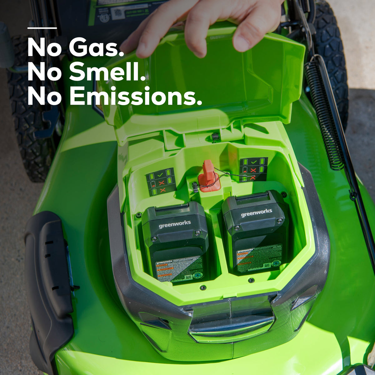 48V (24V x 2) 21" Cordless Battery Self-Propelled Lawn Mower w/ Two (2) 5.0Ah USB Batteries & Dual Port Charger