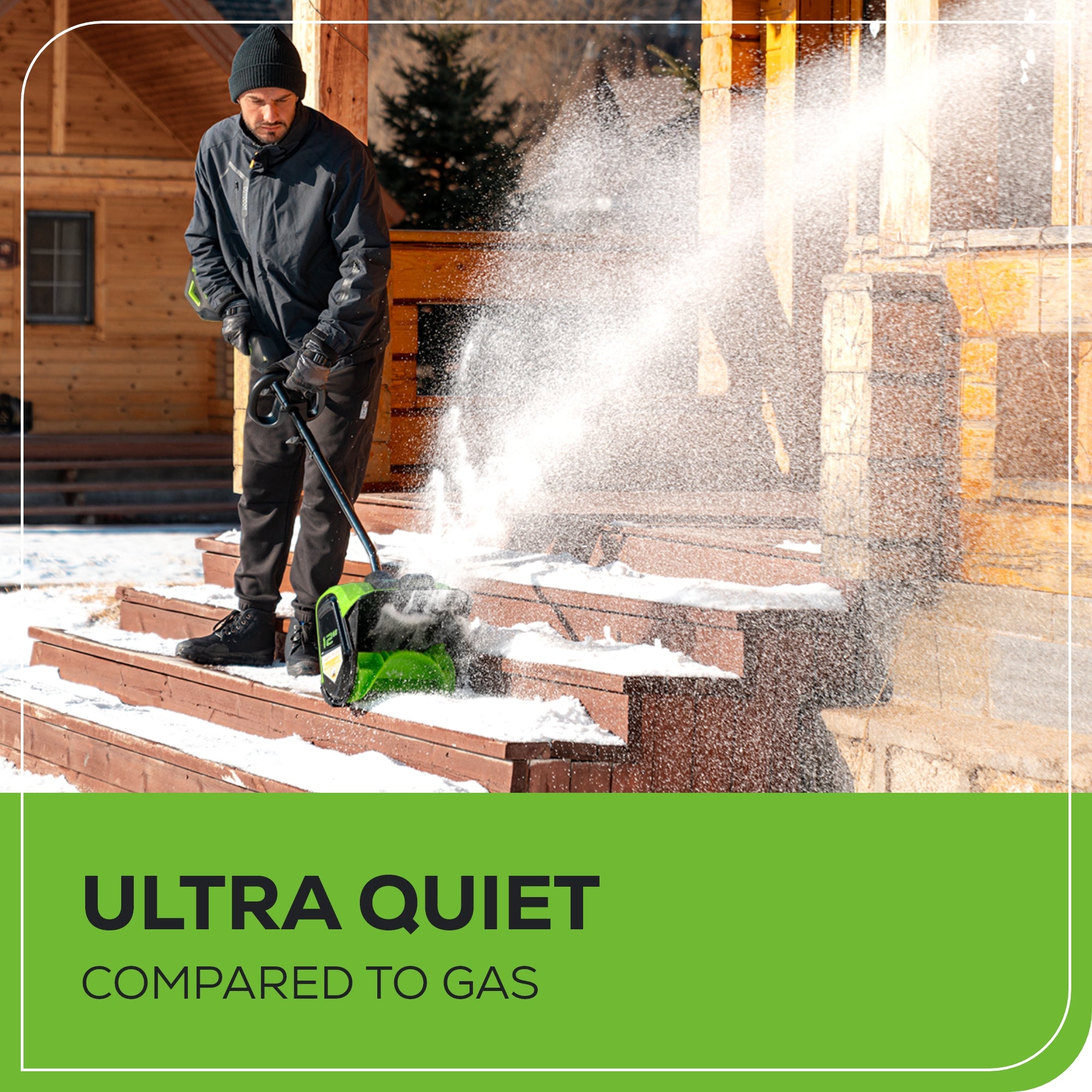 80V 12" Cordless Battery LED Snow Shovel w/ 2.0Ah Battery & Charger