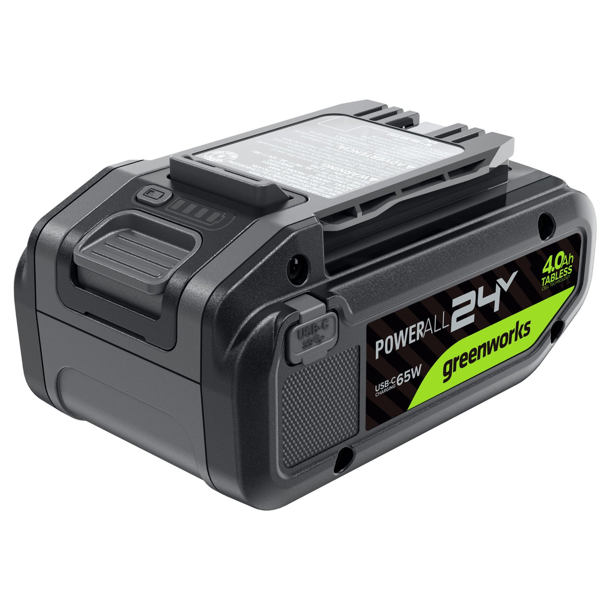 24V 4.0Ah Tabless Battery with Bi-Directional USB-C Port