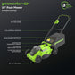 RENEWED 40V 16" Cordless Battery Brushless Push Lawn Mower w/ 4.0Ah Battery & Charger