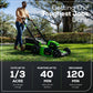 40V 20" Cordless Battery Push Lawn Mower, 13" String Trimmer & 350 CFM Leaf Blowerw/ (1)4.0Ah Battery,(1)2.0Ah Battery & (2)Chargers