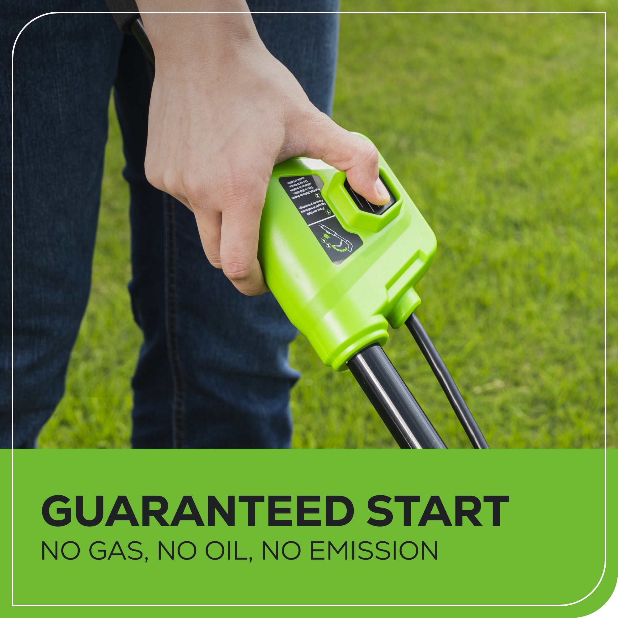 40V 19” Cordless Battery Push Lawn Mower w/ 5.0Ah USB Battery & Charger