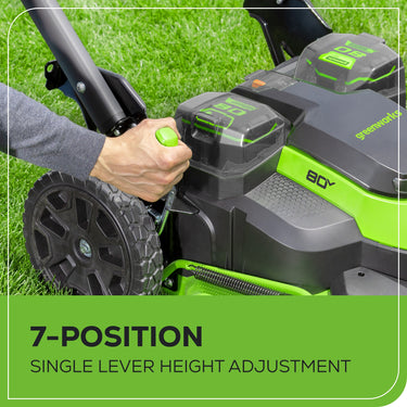 80V 25" Cordless Battery Dual Blade Self-Propelled Mower w/ 5.0Ah Battery & Rapid Charger
