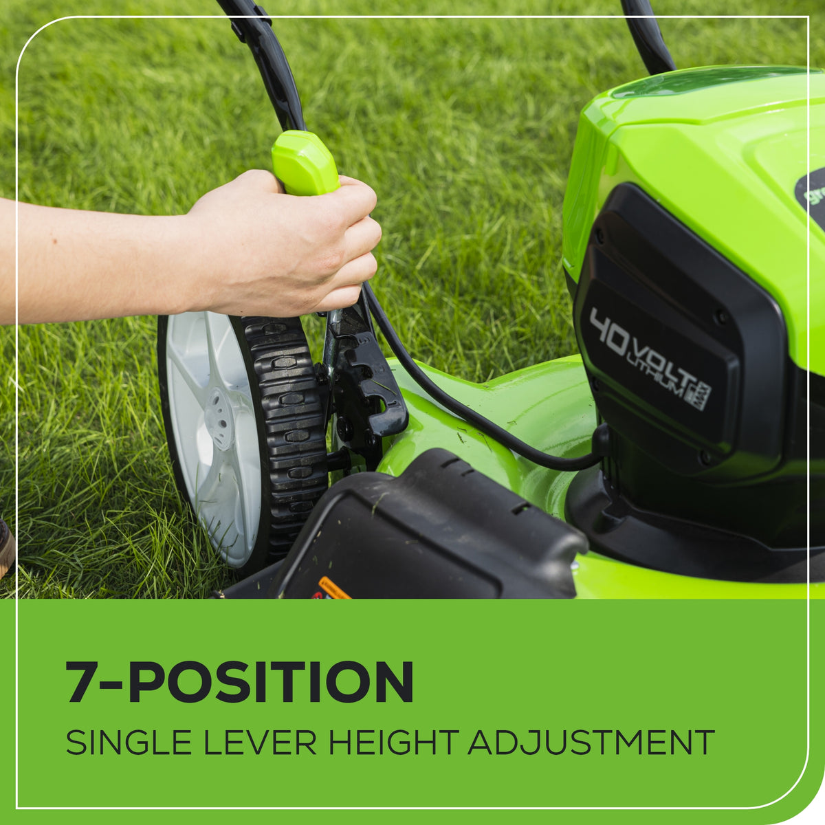 40V 19” Cordless Battery Push Lawn Mower w/ 5.0Ah USB Battery & Charger