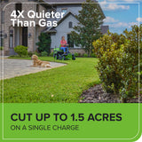 60V 30" CrossoverT Riding Lawn Tractor with (4) 8.0 Ah Batteries and 600-Watt Charger