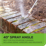 2000 PSI 1.2 GPM Cold Water Electric Pressure Washer (Green Frame)