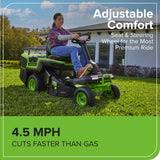 60V 30" CrossoverT Riding Lawn Tractor with (4) 8.0 Ah Batteries and 600-Watt Charger