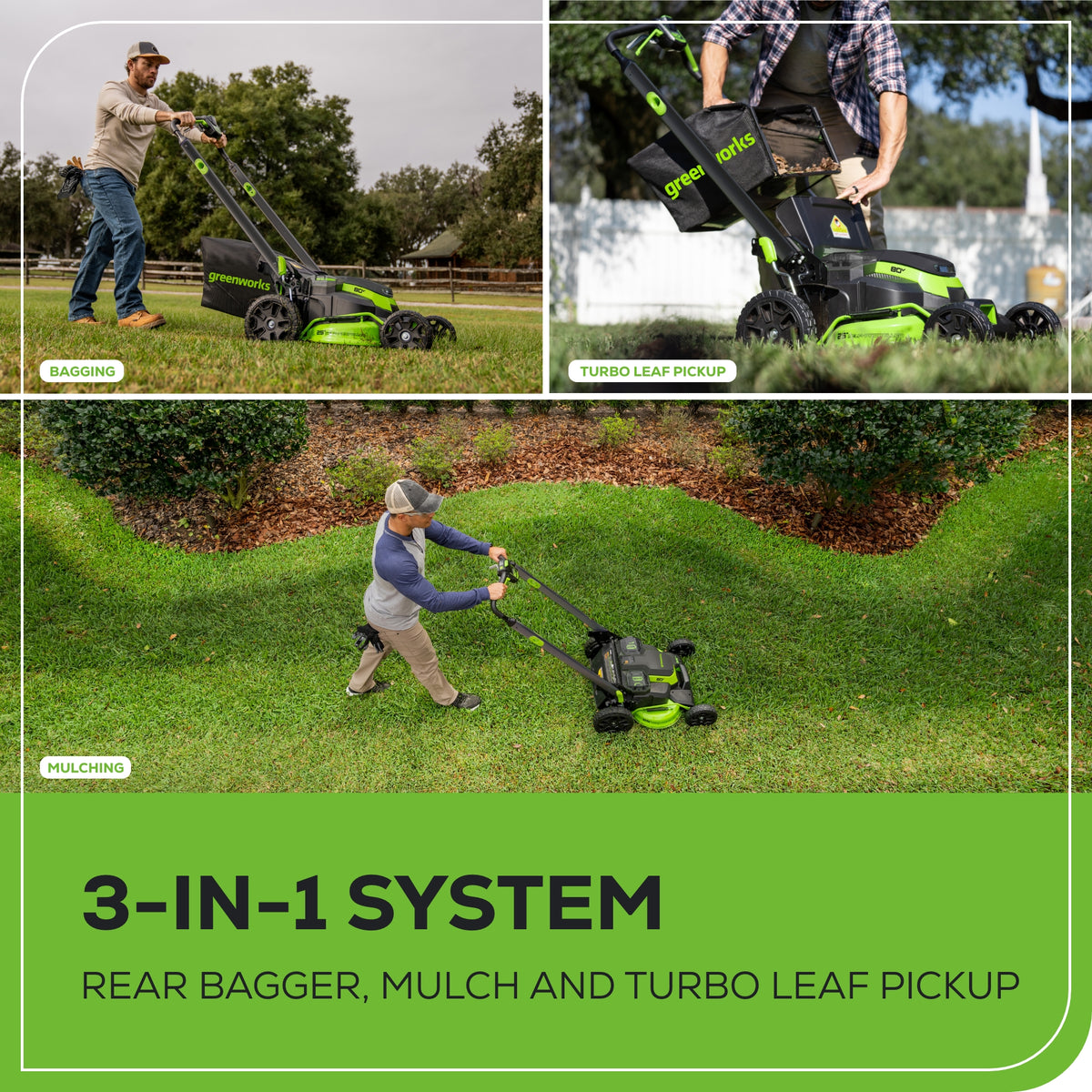 OPEN BOX 80V 25" Cordless Battery Dual Blade Self-Propelled Mower w/ Two (2) 2.5Ah Batteries & Dual Port Charger