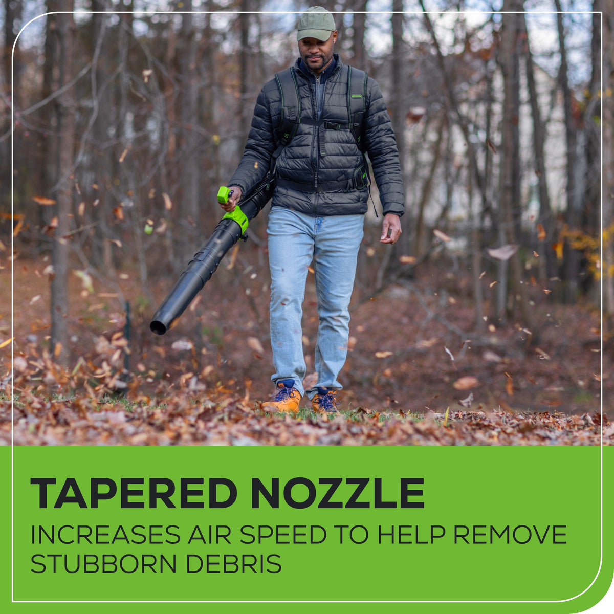 80V 750 CFM Cordless Battery Single Port Backpack Blower w/ 8Ah Battery & 6A Charger