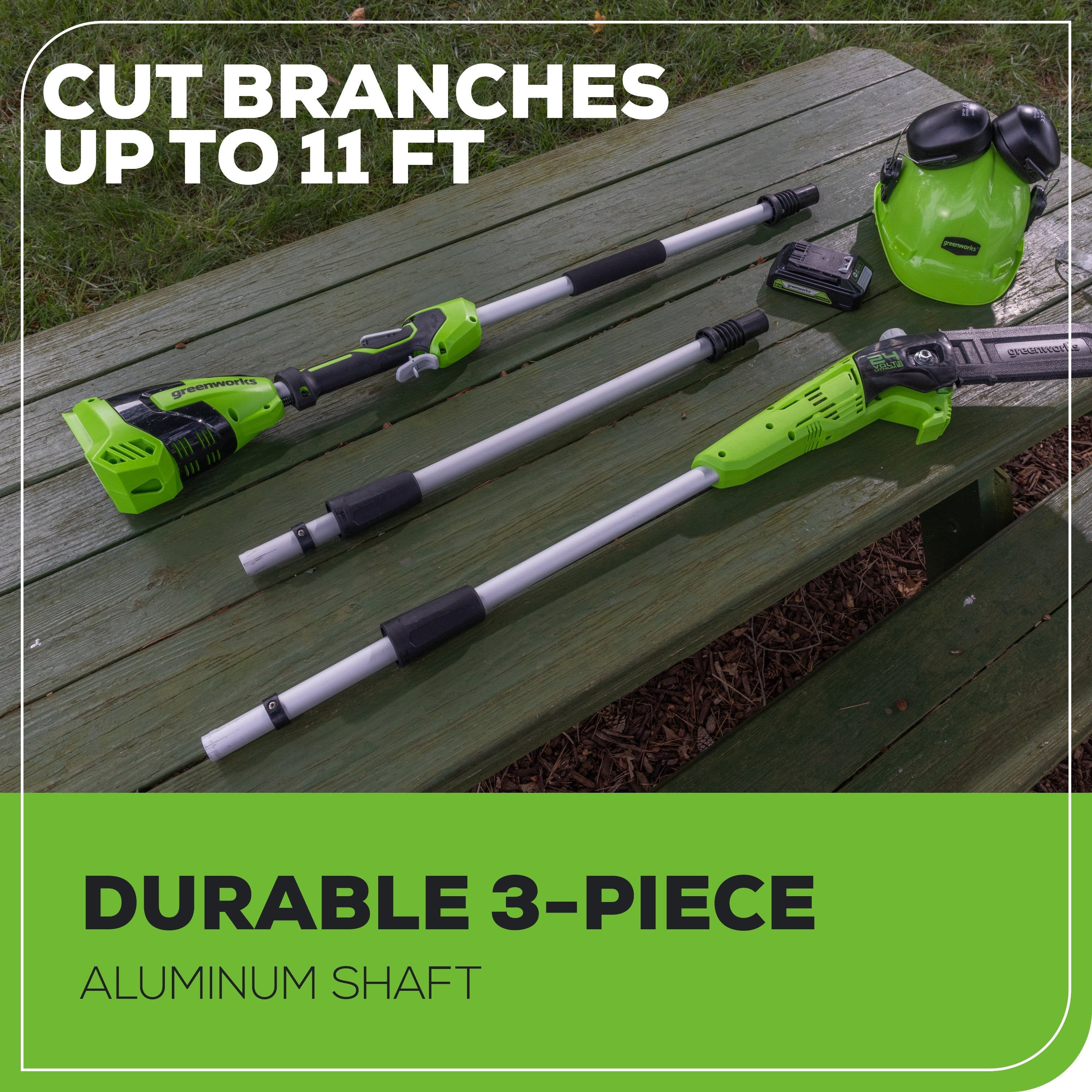 24V 8" Cordless Battery Pole Saw w/ 2.0 Ah Battery & Charger