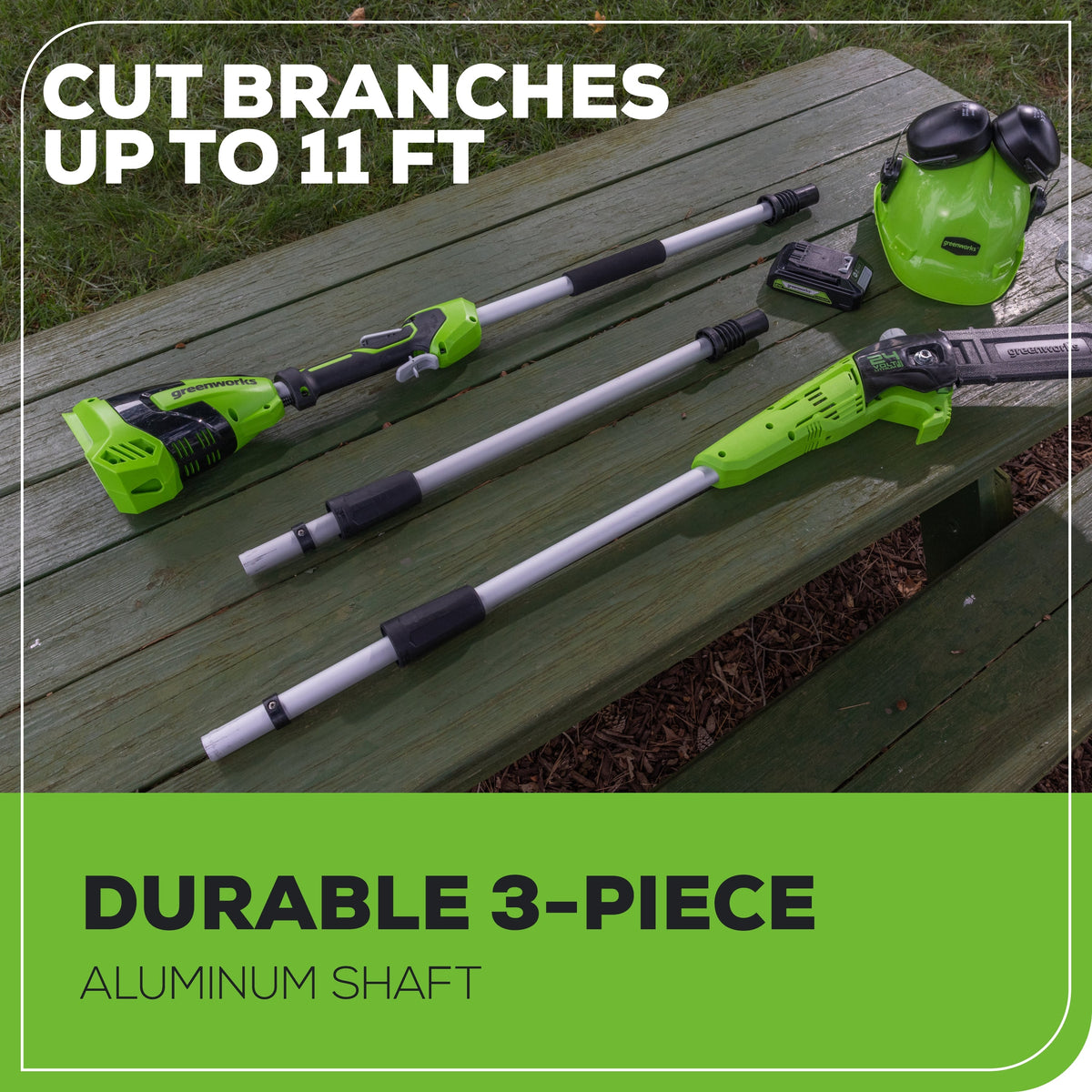 24V 8" Cordless Battery Pole Saw w/ 2.0 Ah Battery & Charger