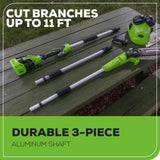 24V 8" Cordless Battery Pole Saw w/ 2.0 Ah Battery & Charger