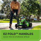 40V 20" Cordless Battery 4-in-1 Push Lawn Mower: 4.0 Ah Battery and 2A Charger