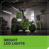 60V 30" CrossoverT Riding Lawn Tractor with (4) 8.0 Ah Batteries and 600-Watt Charger