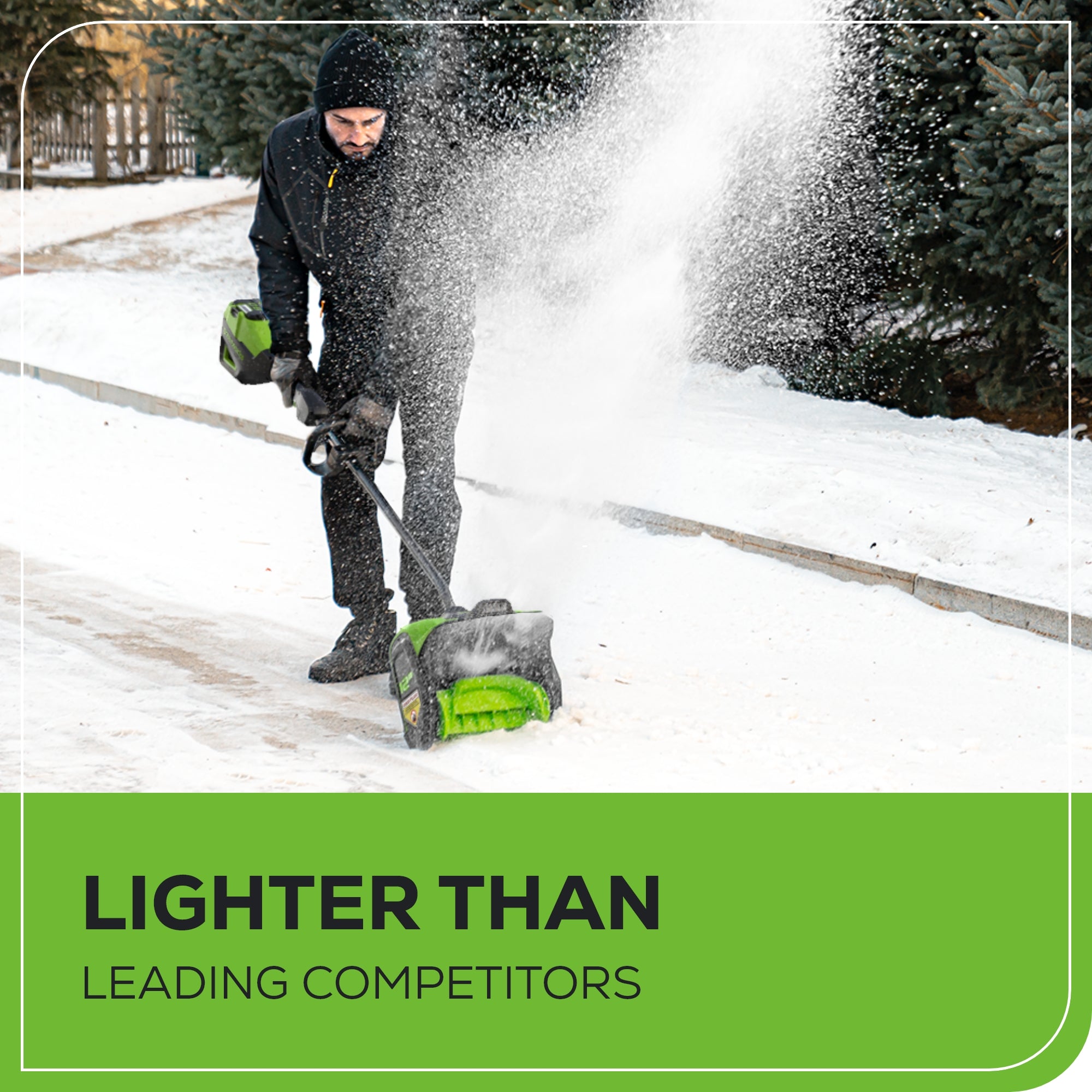 80V 12" Cordless Battery LED Snow Shovel w/ 2.0Ah Battery & Charger