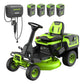 60V 30” CrossoverT Riding Lawn Tractor with (4) 8.0Ah Batteries & 600-Watt Charger