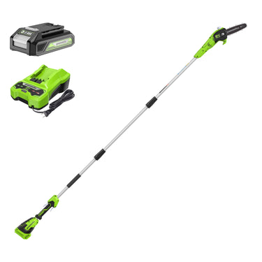 24V 8" Cordless Battery Pole Saw w/ 2.0 Ah Battery & Charger