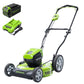 40V 19” Cordless Battery Push Lawn Mower w/ 5.0Ah USB Battery & Charger