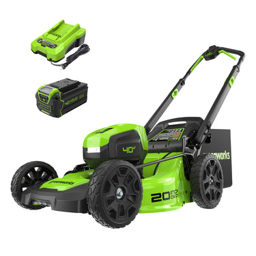 40V 20" Cordless Battery 4-in-1 Push Lawn Mower w/ 4.0Ah Battery & 2A Charger