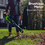 OPEN BOX 80V 750CFM Cordless Battery Leaf Blower w/ 2.5 Ah Battery & Charger