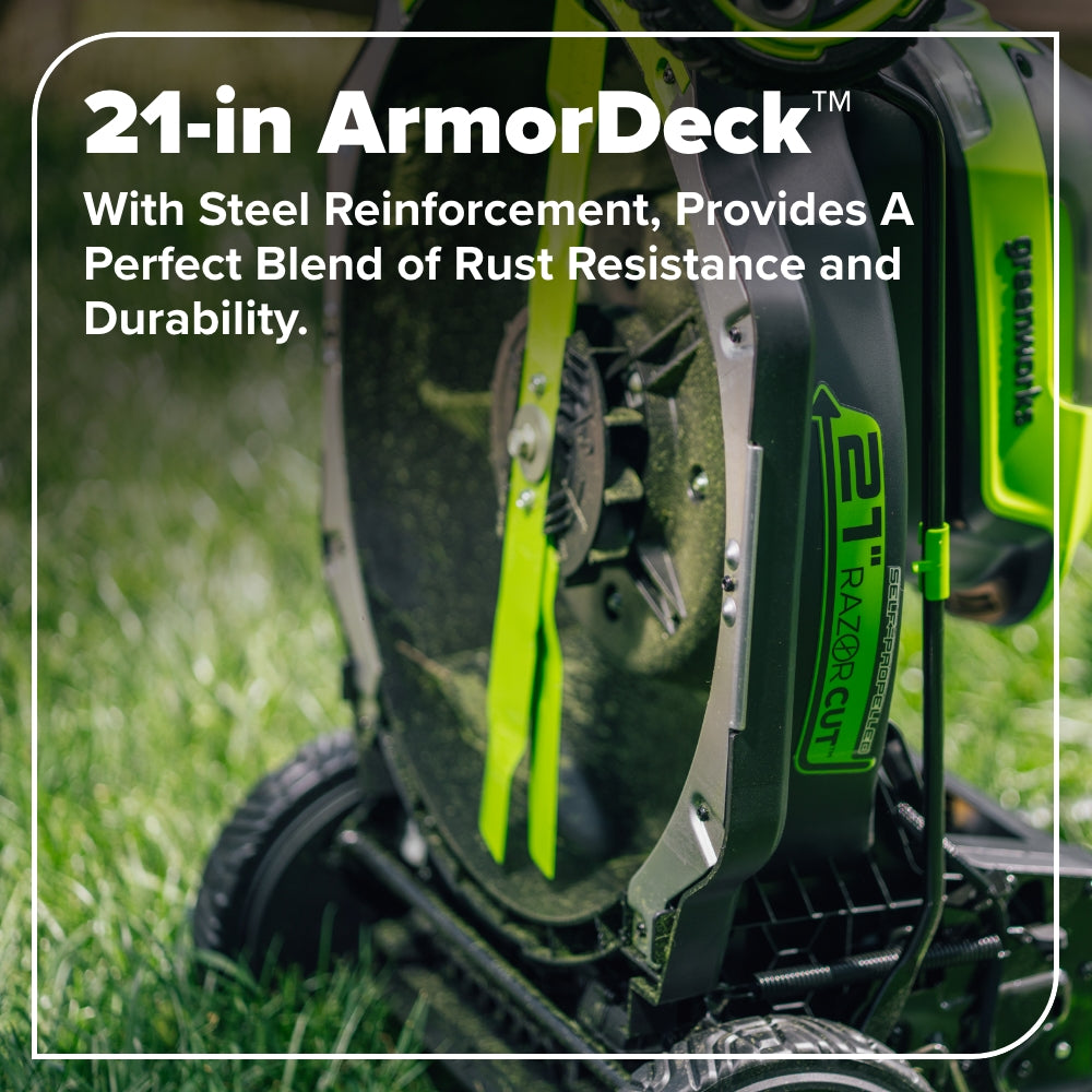 80V 21" Cordless Battery 4-in-1 Self-Propelled Mower: (1) 4.0Ah,(1) 2.0Ah Batteries & 2A Charger