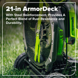 80V 21" Cordless Battery 4-in-1 Self-Propelled Mower: (1) 4.0Ah,(1) 2.0Ah Batteries & 2A Charger