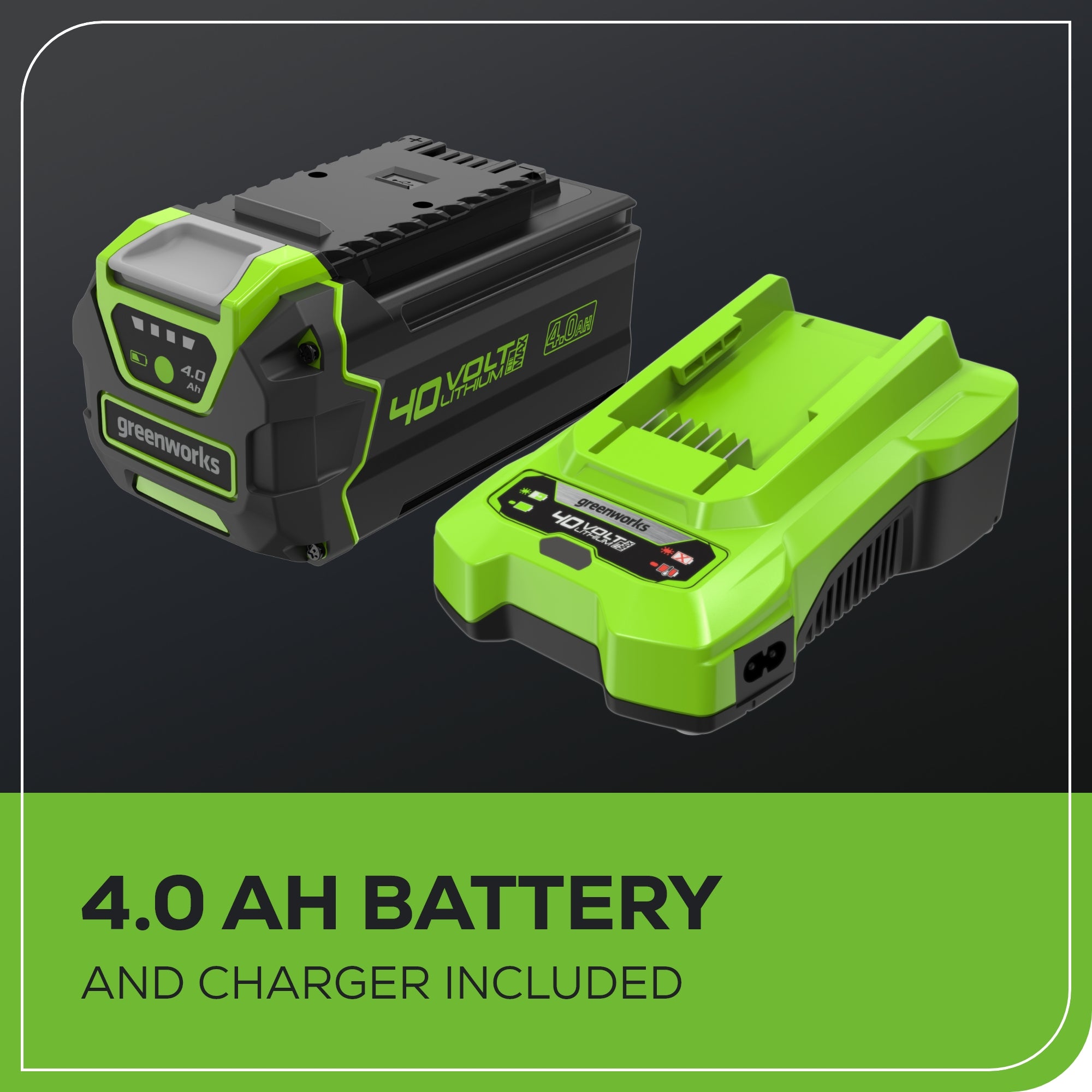 40V 8" Cordless Battery Edger w 4.0 Ah Battery & Charger