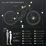 60V VENTURE Series 26” Fat Tire Electric Mountain Bike (Tool Only)