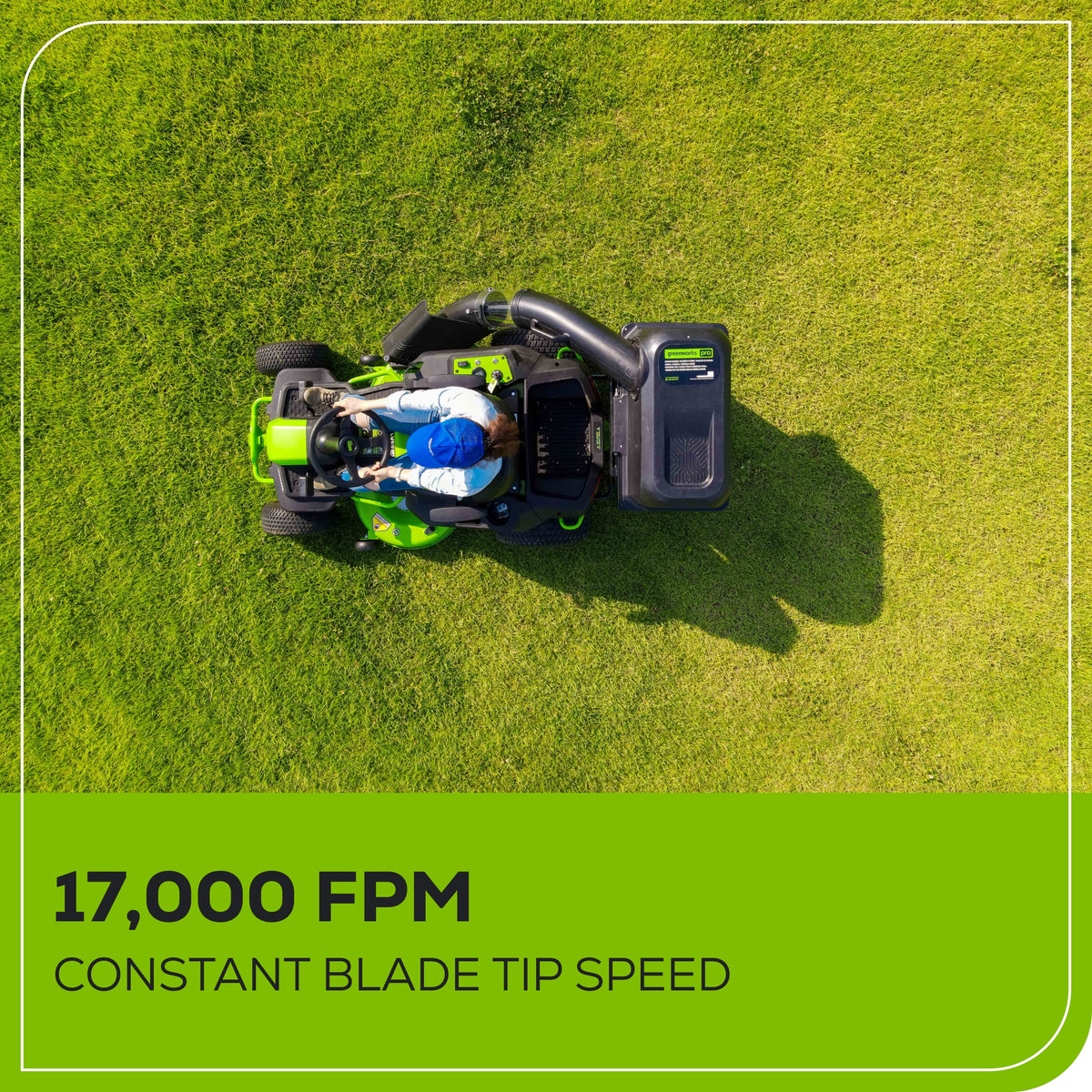 60V 42" Cordless Battery CrossoverT Riding Lawn Mower + Bagger w/ Six (6) 8.0Ah Batteries and Three (3) Dual Port Turbo Chargers